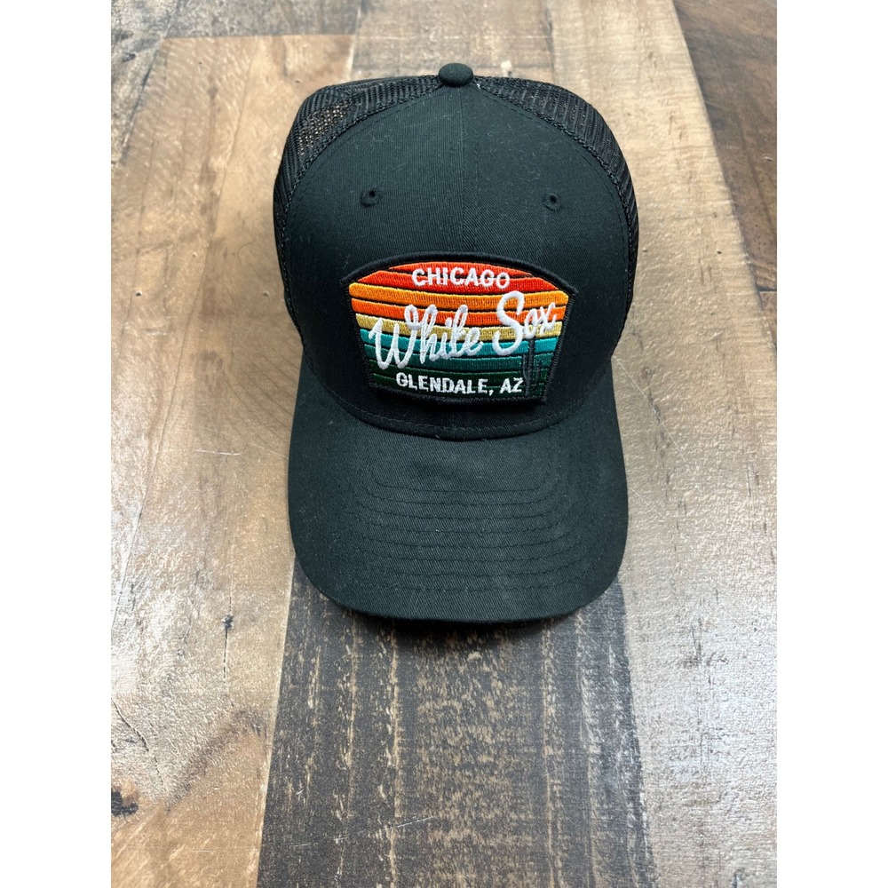New Era Chicago White Sox Glendale AZ Trucker Hat Snapback Black 9SEVENTYMLB Cap